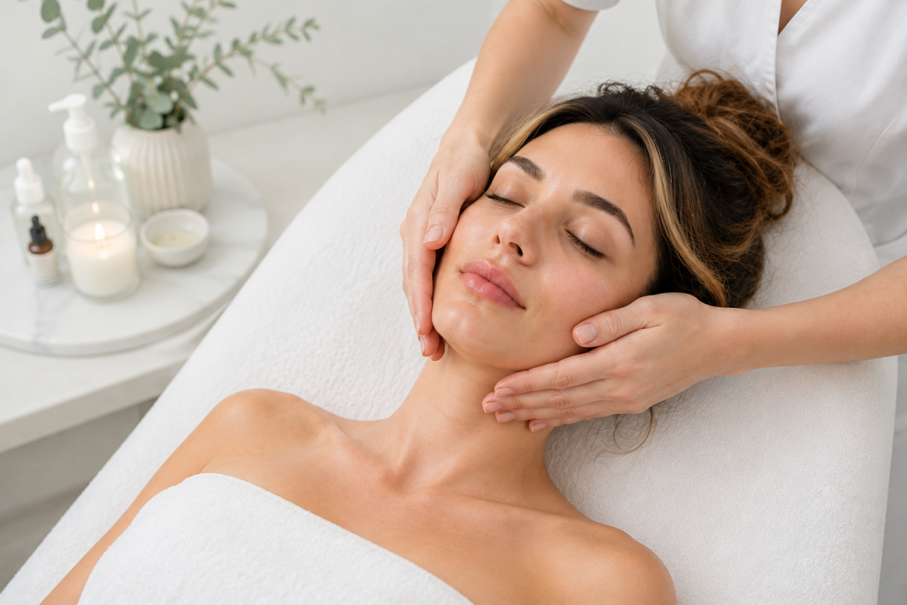 Masaj Facial Glow – relaxare pentru mușchi, lifting pentru ten
